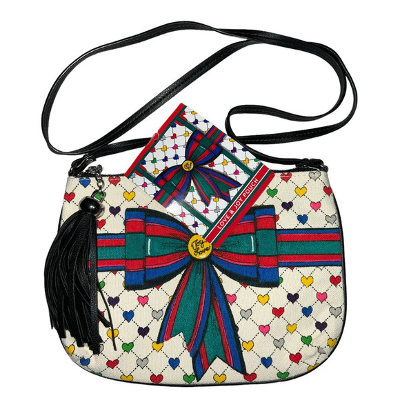 Brighton LOVE &  JOY POUCH Cotton Blend. Multicolor NWT - Picture 1 of 13